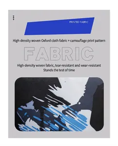 Nahaufnahme des hochdichten, reißfesten Oxford-Gewebes mit modischem Camouflage-Print
