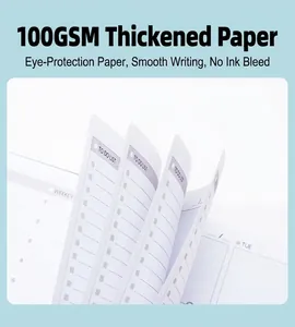 Macro detail of 100GSM thick eye-care paper pages in a professional weekly planner