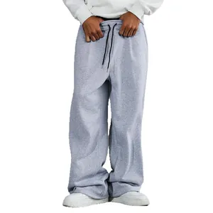Pantalon de Sport Décontracté pour Hommes Coupe Ample Cordon de Serrage Taille Élastique Couleur Unie Jogging Streetwear