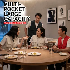 Professional multi-pocket utility work vest for outdoor activities and staff uniforms