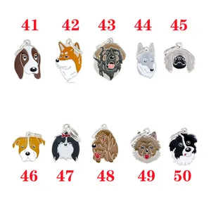 Collection of 10 creative enamel dog breed charms for custom pet jewelry and keychains