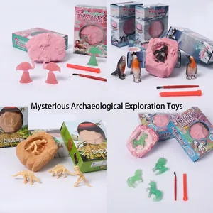 Lernspielzeug Archäologie-Ausgrabungsset mit Dinosaurier- Einhorn- und Pinguinfiguren