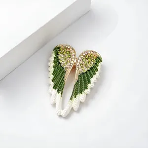 Vintage Alloy Enamel Rhinestone Angel Wings Swan Cat Phoenix Brooch Pin For Women Fashion Clothing Jewelry Accessories