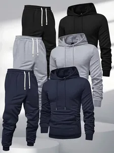 Premium men's hooded sweatshirt and jogger pants set available in multiple colors