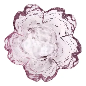 Japanese style Sakura cherry blossom glass seasoning dish for dipping sauce and vinegar
