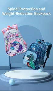 Mochilas escolares ergonómicas con estampados de unicornio y dinosaurio para niños