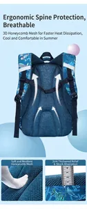 Detalle del respaldo de malla 3D transpirable y acolchado de 2 cm de la mochila