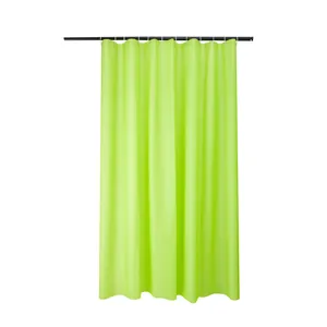 Moderne minimalistische neon groene waterdichte PEVA douchegordijn voor de badkamer