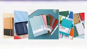 Variété de carnets en cuir A5 avec élastique et coffrets cadeaux