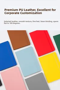 Carnets A5 colorés en cuir PU avec sangles élastiques et reliure cousue durable