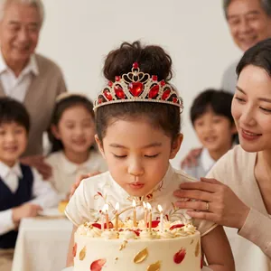 Couronne de princesse élégante en alliage et strass pour fête d'anniversaire de fille