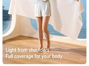 Detailed view of a large disposable bath towel providing full coverage for the body