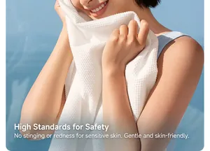 Soft disposable waffle texture travel bath towel for sensitive skin, highly absorbent