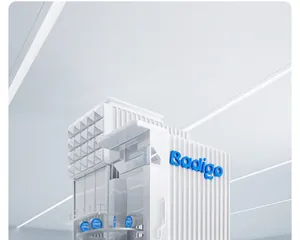 Detail of compressed disposable bath towel showing a clean production concept and logo
