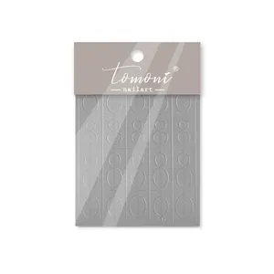 Professional Tomoni nail art stencil stickers packaging for French manicure designs