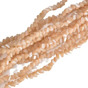 High quality 4mm peach triangle faceted glass beads for DIY jewelry and bracelet making