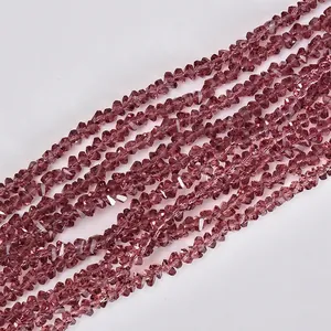 4mm lila-rosa facettenreiche Dreieck-Glaskristallperlen für DIY-Schmuckhandwerk