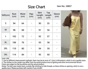 Detailed size chart for the women's elegant camisole and skirt summer two-piece set