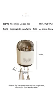 Product dimensions and technical specifications of the wall-mounted chopstick holder.
