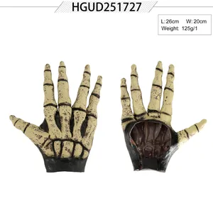Realistic 26cm skeleton hand gloves for Halloween horror party costume dressing props
