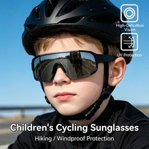 Kids Cycling Sunglasses Outdoor Sports Goggles UV400 Protection Windproof PC Frame Polycarbonate Lens For Boys And Girls