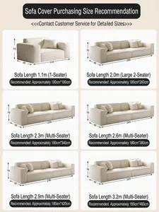 Guide des tailles détaillé pour housses de canapé avec conseils pour tous modèles.