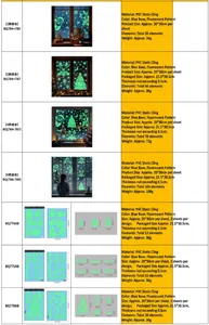 Glow-in-the-dark Christmas snowflake window stickers with PVC electrostatic material