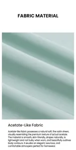 Close-up detail showing smooth light green acetate-like satin fabric material texture