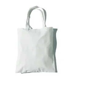 Minimalist white canvas shopping tote bag for women large capacity durable shoulder bag