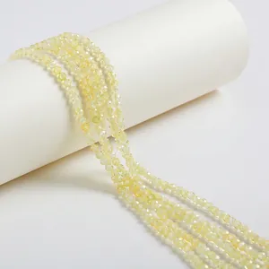 Close-up of premium faceted zircon loose beads for DIY bracelet and necklace making