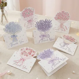 Exquisite 3D die-cut floral greeting cards with a Thank You message for all holidays