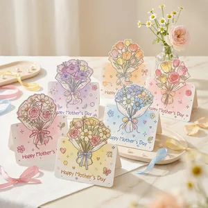 Assorted floral Mother's Day greeting cards with Happy Mother's Day printed text