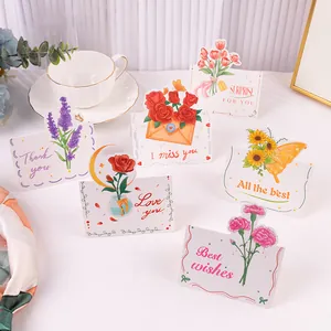 Selection of floral greeting cards with variety of warm messages and cute designs