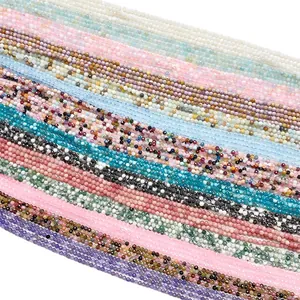 3mm colorful faceted natural stone loose beads for DIY jewelry making materials