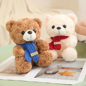 Simpatico Peluche Orsetto Con Sciarpa Natale Renna Pinguino Pupazzo di Neve Morbido Animale di Stoffa Per Decorazioni Casa Regalo Bambini