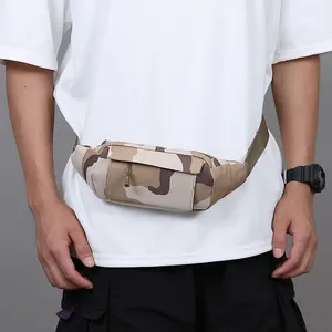 Sac banane tactique camouflage pour hommes, sac de poitrine durable pour randonnée