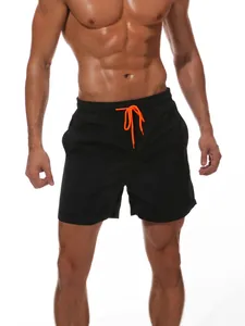 Herren Schnelltrocknend Badehose Nylon Netzfutter Elastischer Bund Strandshorts Sport Boardshorts Mit Kontrast-Kordelzug
