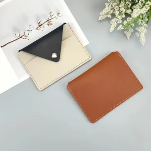 Minimalist slim women's card holder and coin purse in envelope design