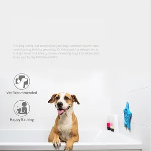 Blauer Seestern Silikon Leckmatte für Hunde zur Angstlinderung und Ablenkung beim Baden