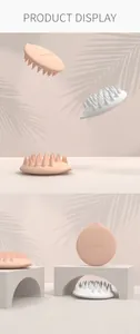 Weiche Silikon-Haustiermassagebürste mit ergonomischem Griff für Pflege und Waschen