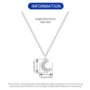 Macro detail showing precise measurements of moon and sun pendant necklace for women