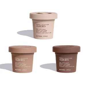 Ice cream shaped solid aromatherapy cups in assorted brown shades for home air freshener