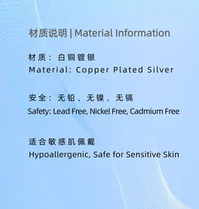 Detailed material info for silver-plated copper charms, lead and nickel free
