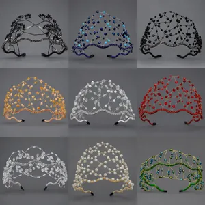 Cerchietto Perle Di Cristallo Intrecciato A Mano Vintage Matrimonio Sposa Tiara Strass Accessori Capelli Per Donne Festa Fotografia