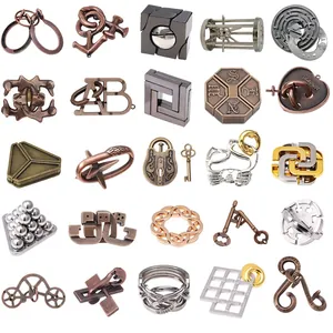 Puzzles Casse-tête Métalliques Alliage Jeu De Déverrouillage Test De QI Intellectuel Jouets Éducatifs Rétro Enfants Adultes Logique