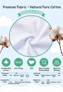 Vue détaillée de la texture du tissu en coton naturel 100% pour ensemble de garçons