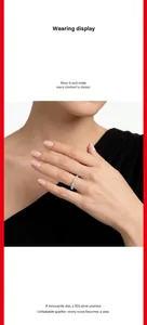 Elegant full eternity moissanite s925 silver ring shown on a woman's slender finger