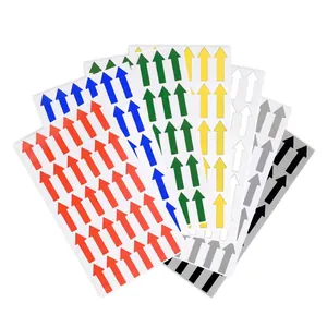 Set of vibrant multicolor arrow index stickers for DIY scrapbooking and journal decoration