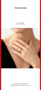 Elegant 925 silver ring featuring sparkling green moissanite gemstones worn on a hand