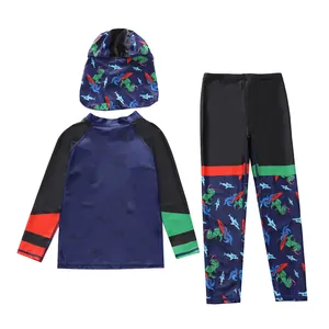 Détails de l'ensemble de maillot de bain trois pièces à manches longues pour enfants